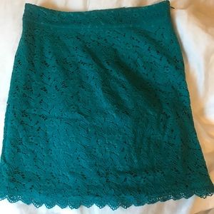 Teal lace skirt from Francesca’s